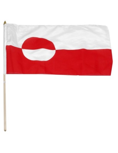 Greenland 12" x 18" Mounted Flag