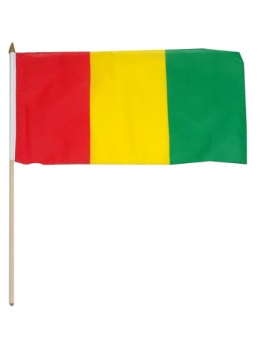 Guinea 12" x 18" Mounted Flag