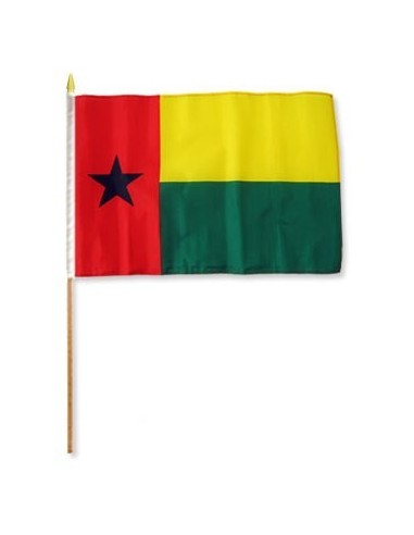 Guinea Bissau 12" x 18" Mounted Flag