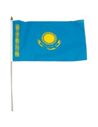 Kazakhstan 12" x 18" Mounted Flag