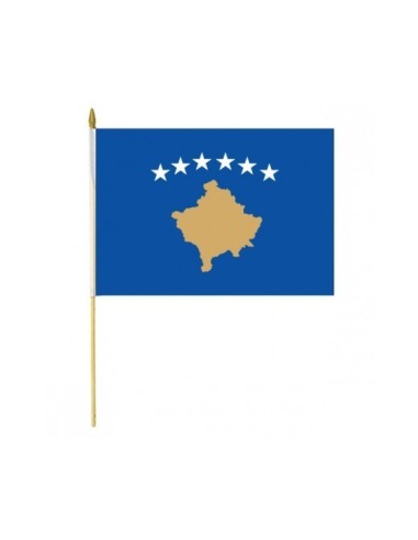 Kosovo 12" x 18" Mounted Flag