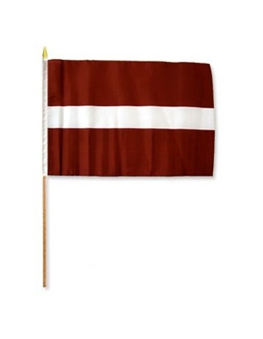 Latvia 12" x 18" Mounted Flag
