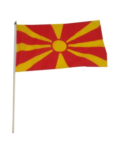 Macedonia 12" x 18" Mounted Flag