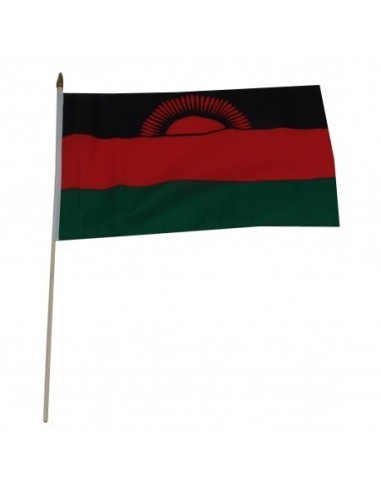 Malawi 12" x 18" Mounted Flag