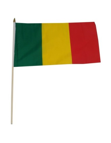 Mali 12" x 18" Mounted Flag