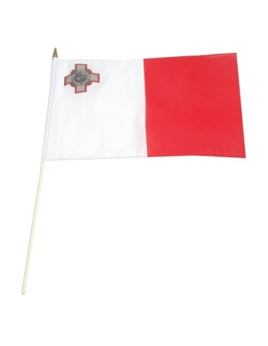 Malta 12" x 18" Mounted Flag