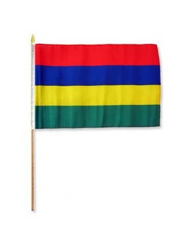 Mauritius 12" x 18" Mounted Flag