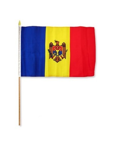 Moldova 12" x 18" Mounted Flag