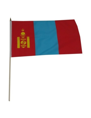 Mongolia 12" x 18" Mounted Flag