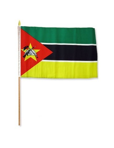 Mozambique 12" x 18" Mounted Flag
