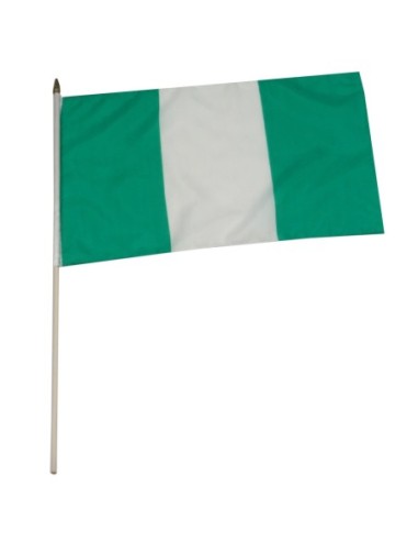 Nigeria 12" x 18" Mounted Flag