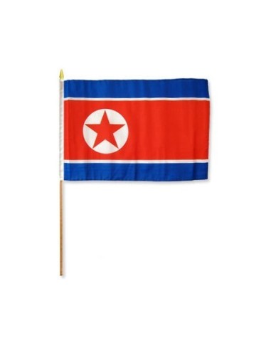 North Korea 12" x 18" Mounted Flag