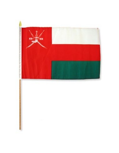 Oman 12" x 18" Mounted Flag