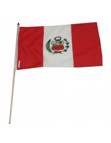 Peru 12" x 18" Mounted Flag