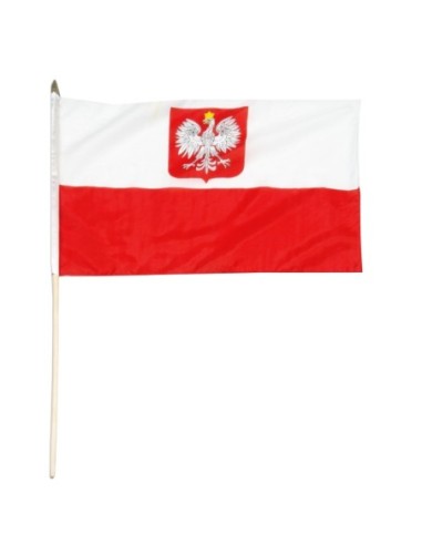 Poland w/ Eagle 12" x 18" Mounted Flag