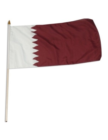 Qatar 12" x 18" Mounted Flag