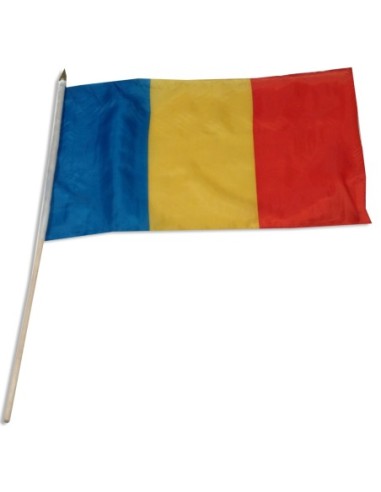 Romania 12" x 18" Mounted Flag