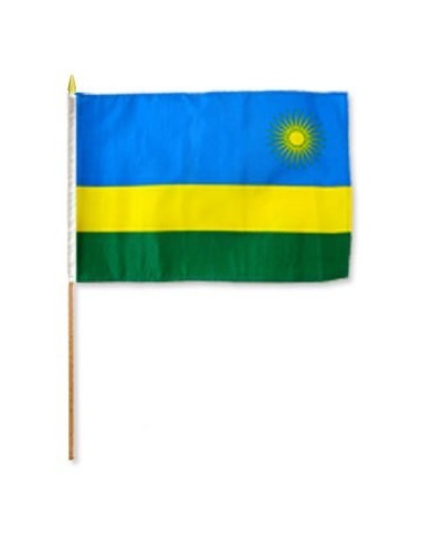 Rwanda 12" x 18" Mounted Flag