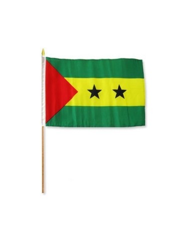 Sao Tome & Principe 12" x 18" Mounted Flag