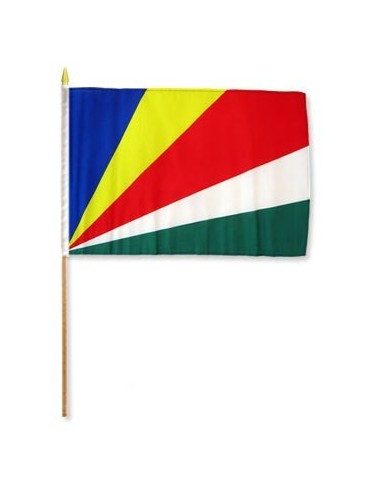 Seychelles 12" x 18" Mounted Flag
