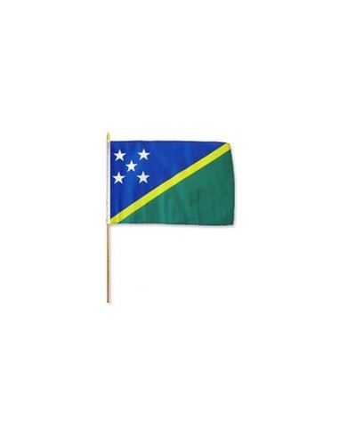 Solomon Islands 12" x 18" Mounted Flag