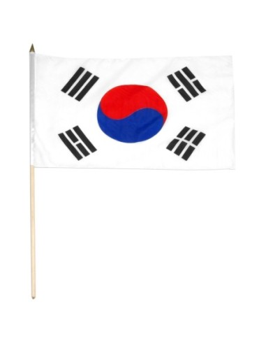 South Korea 12" x 18" Mounted Flag
