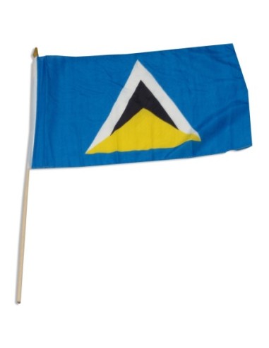 St. Lucia 12" x 18" Mounted Flag