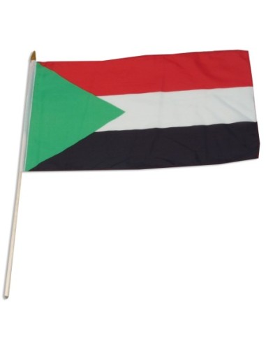 Sudan 12" x 18" Mounted Flag