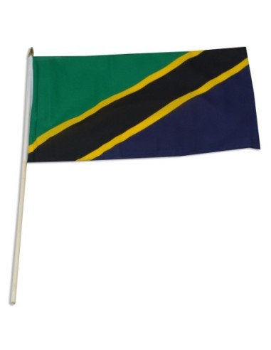 Tanzania 12" x 18" Mounted Flag
