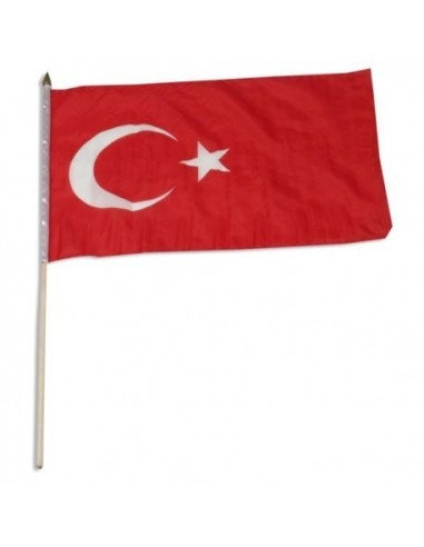 Turkey 12" x 18" Mounted Flag