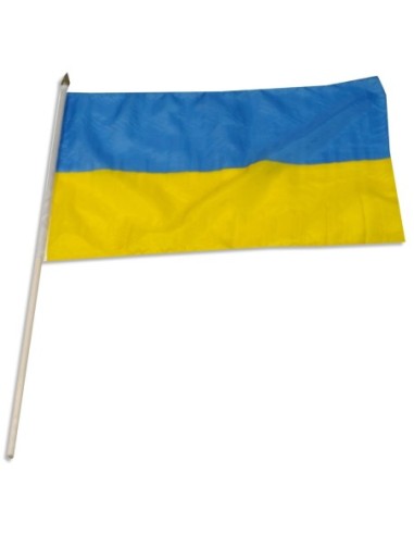 Ukraine 12" x 18" Mounted Flag
