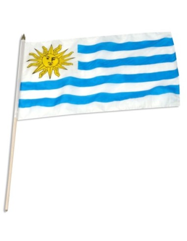 Uruguay 12" x 18" Mounted Flag