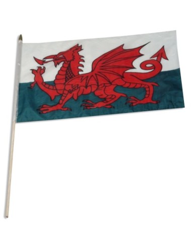 Wales 12" x 18" Mounted Flag