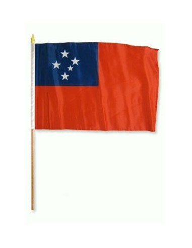 Western Samoa 12" x 18" Mounted Flag