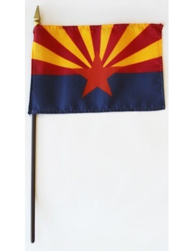 Arizona  4" x 6" Mounted Flags