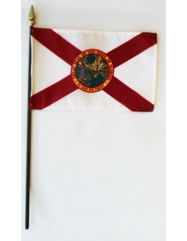 Florida  4" x 6" Mounted Flags