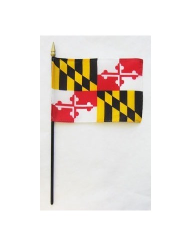 Maryland  4" x 6" Mounted Flags