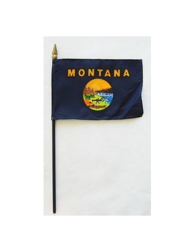 Montana  4" x 6" Mounted Flags