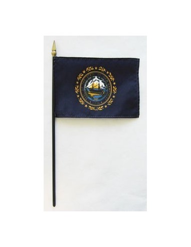 New Hampshire  4" x 6" Mounted Flags