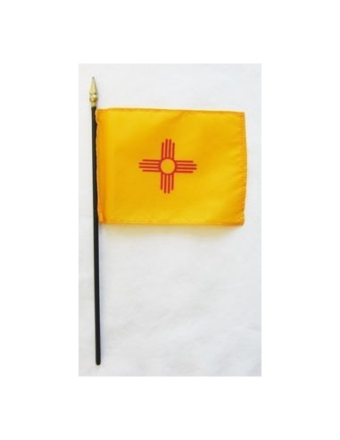 New Mexico  4" x 6" Mounted Flags