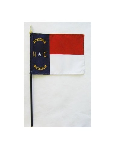 North Carolina  4" x 6" Mounted Flags