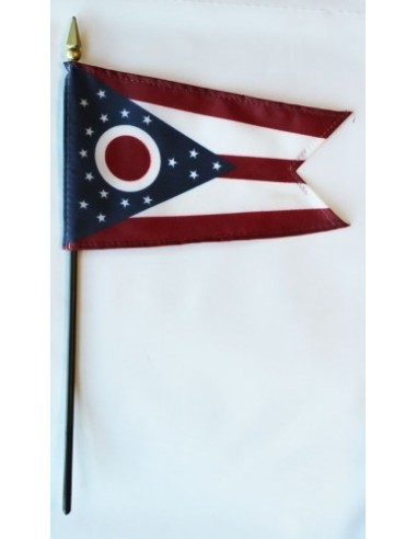 Ohio  4" x 6" Mounted Flags