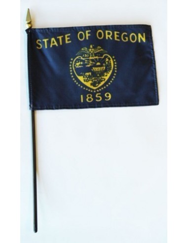 Oregon  4" x 6" Mounted Flags