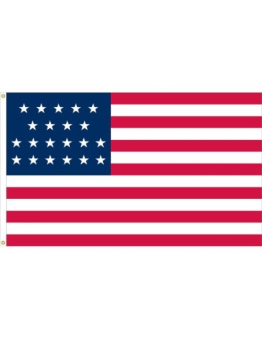 3' x 5' 21 Star U.S. Flag 1819-1820